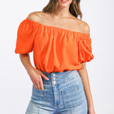 CALL TO ACTION WOVEN TOP