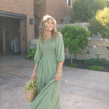 Flora Smocked Midi Dress