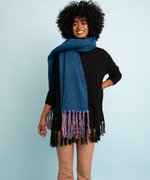 Frayed Bohemian Flow Scarf