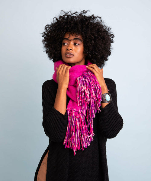 Frayed Bohemian Flow Scarf