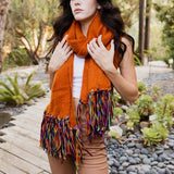 Frayed Bohemian Flow Scarf