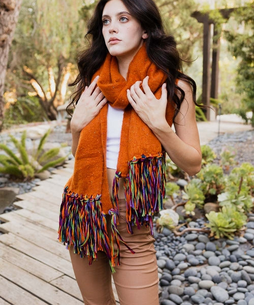 Frayed Bohemian Flow Scarf