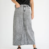 Genevieve A-line Denim Maxi Skirt
