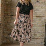 Giana Ruffle Tiered Midi Skirt