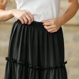 Giana Ruffle Tiered Midi Skirt