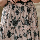 Giana Ruffle Tiered Midi Skirt