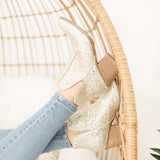 Fiera Glitter Booties in Gold