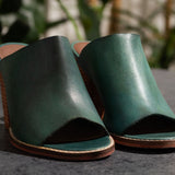 Hallie Heeled Sandal in Teal