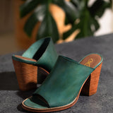Hallie Heeled Sandal in Teal
