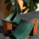 Hallie Heeled Sandal in Teal