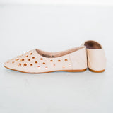 Harriette Leather Flats in Blush