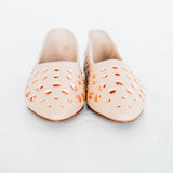 Harriette Leather Flats in Blush