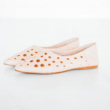Harriette Leather Flats in Blush