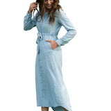 Hazel Chambray Long Sleeve Dress