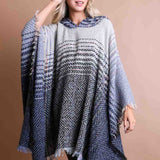 Herringbone Hooded Poncho