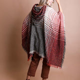 Herringbone Hooded Poncho