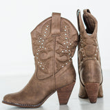 Houston Western Boots in Taupe
