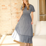 Isabella V-Neck Maxi Dress