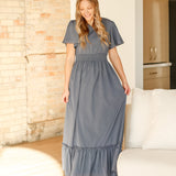 Isabella V-Neck Maxi Dress