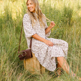 Isla 3/4 Sleeve Midi Dress