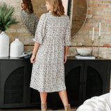 Isla 3/4 Sleeve Midi Dress