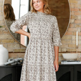 Isla 3/4 Sleeve Midi Dress