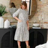 Isla 3/4 Sleeve Midi Dress