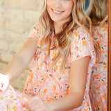 Jaydrien Floral Flutter Sleeve Midi Dress