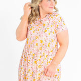 Jaydrien Floral Flutter Sleeve Midi Dress
