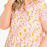 Jaydrien Floral Flutter Sleeve Midi Dress