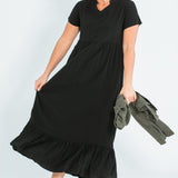Jaydrien Flutter Sleeve Maxi Dress