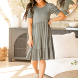 Jess Short Sleeve Midi Dress