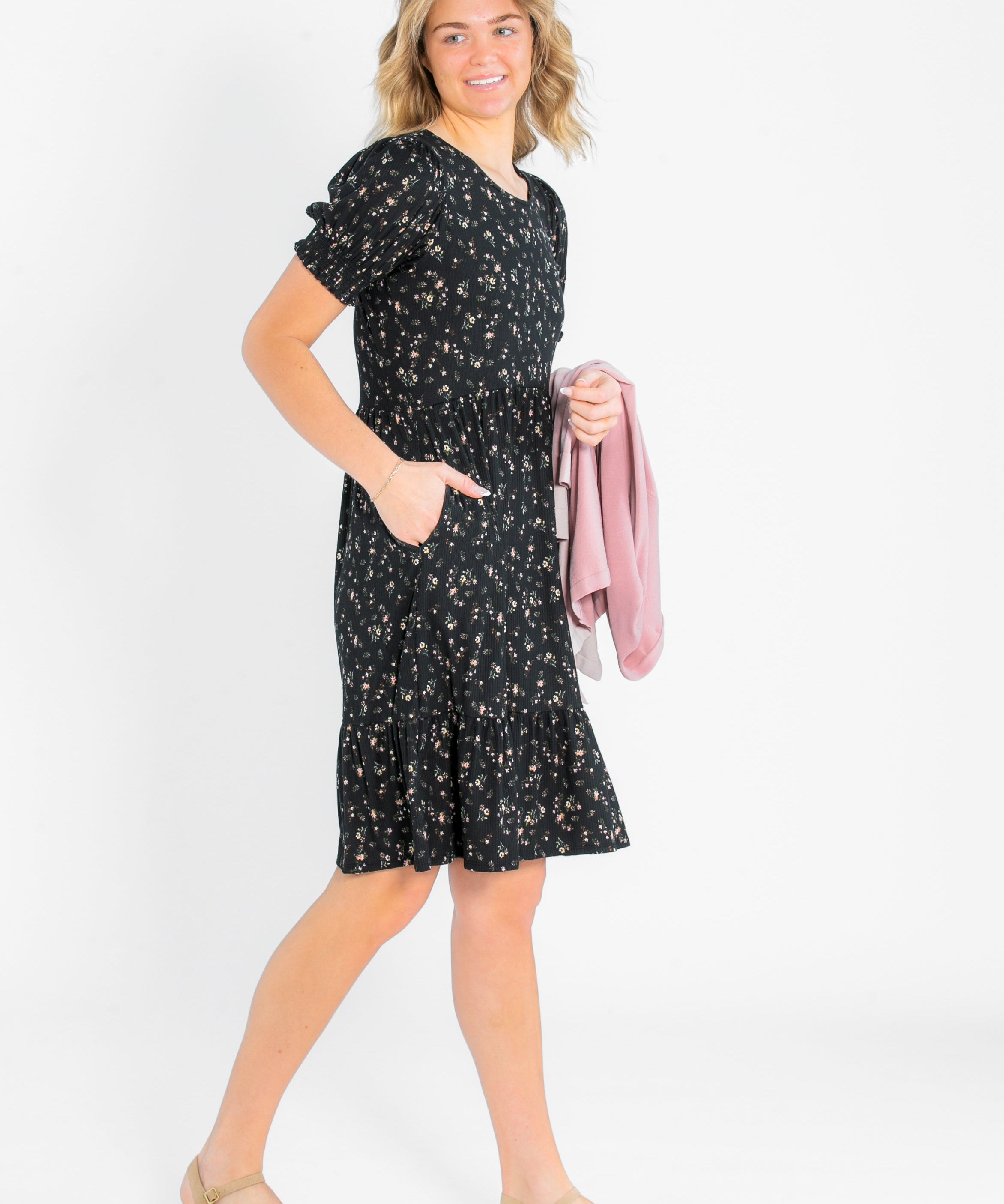 Jess Short Sleeve Midi Dress