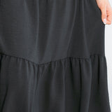 Jill Stretch Waist Tiered Maxi Skirt