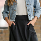 Jo Lightweight Active A-Line Midi Skirt