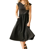 Kate Cap Sleeve Midi Dress