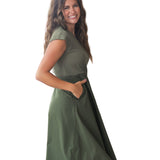 Kate Cap Sleeve Midi Dress