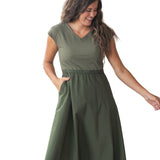 Kate Cap Sleeve Midi Dress