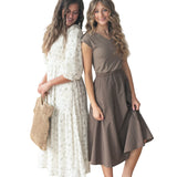 Kate Cap Sleeve Midi Dress