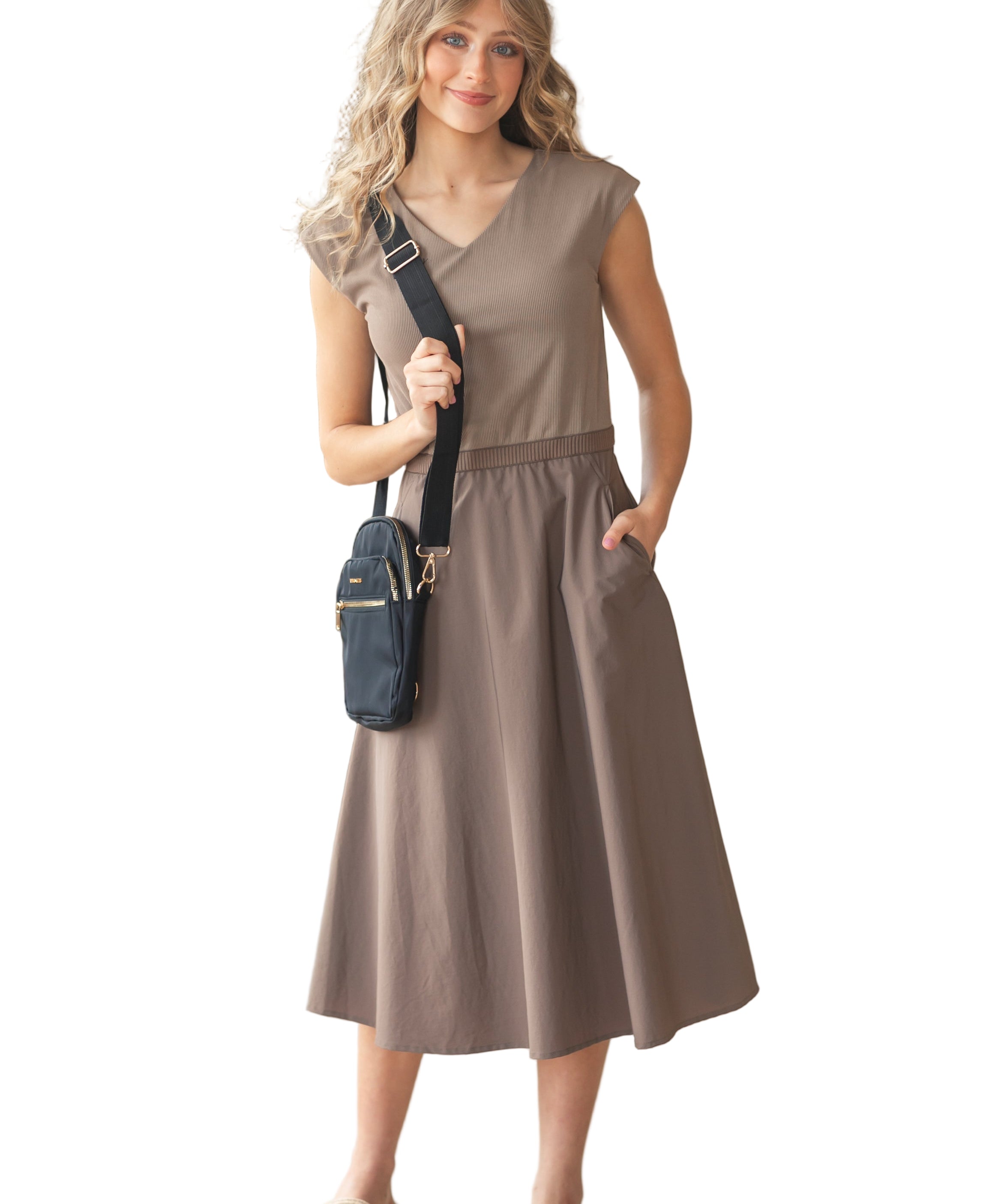 Kate Cap Sleeve Midi Dress