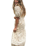 Katrina Half Sleeve Floral Midi Dress