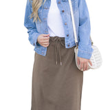 Kelly Drawstring Midi Skirt