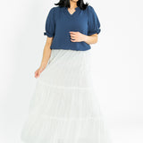 Laurel V-neck Short Sleeve Top