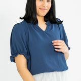 Laurel V-neck Short Sleeve Top