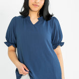 Laurel V-neck Short Sleeve Top