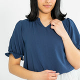 Laurel V-neck Short Sleeve Top