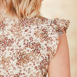 Leanne Ruffle Cap Sleeve Top