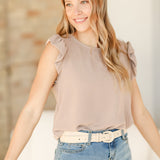 Leanne Ruffle Cap Sleeve Top