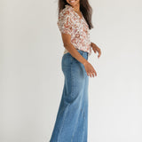 Lee A-Line Raw Hem Maxi Skirt