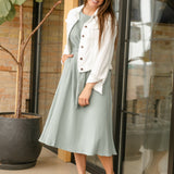 Lily Gauze Belted Midi Dress